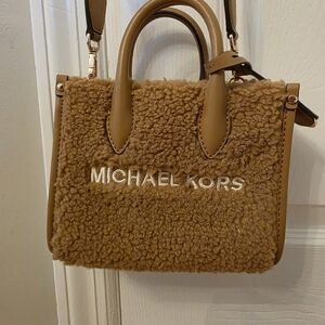 Michael Kors Brown Shearling Tote Bag